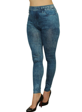 Legging bleu effet jean délavé - FD1016